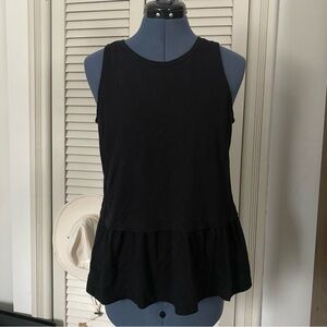 Old Navy Black Peplum Tank